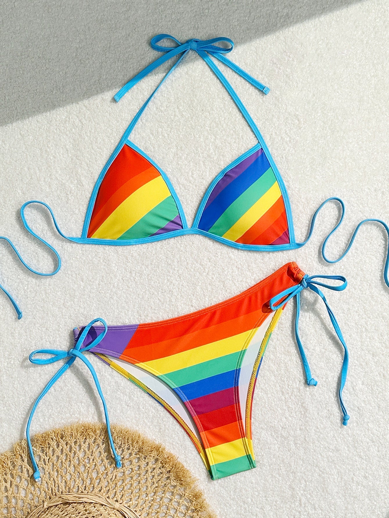 Rainbow Series Sexy Bikini Women Split Swimsuit Popular Lace Up Adjustable Swimsuit Bella Mia